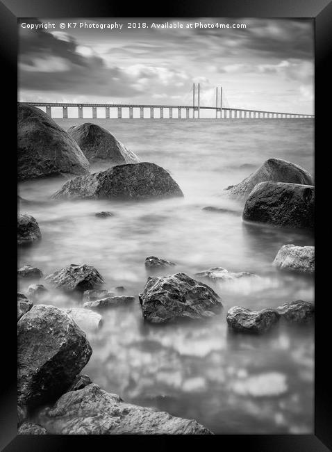 The Oresund Strait from Sibbarp, Sweden Framed Print by K7 Photography