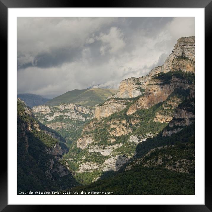 Canyon Anisclo Framed Mounted Print by Stephen Taylor