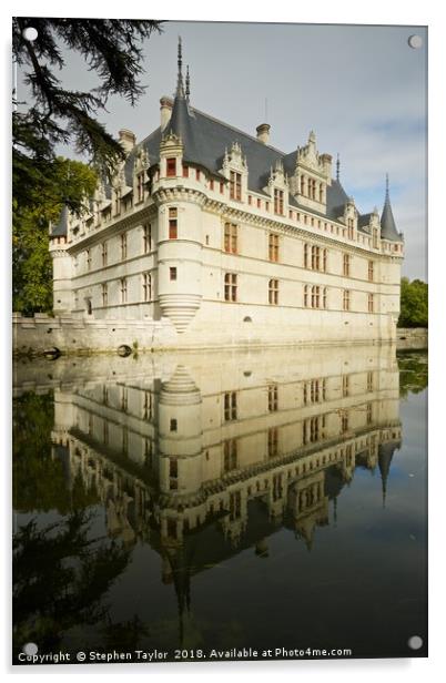 Chateau Azay-le-Rideau Acrylic by Stephen Taylor