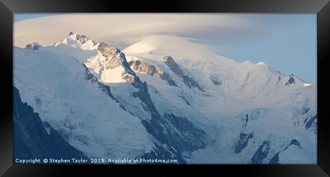 Mont Blanc Sunrise Framed Print by Stephen Taylor