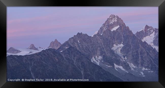 Aiguille du Chardonnet Framed Print by Stephen Taylor