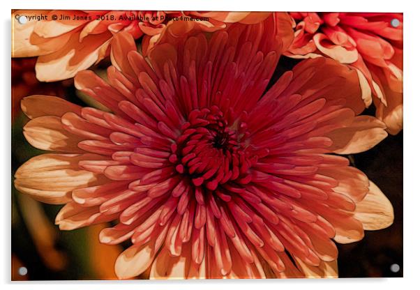 Floral Art Acrylic by Jim Jones
