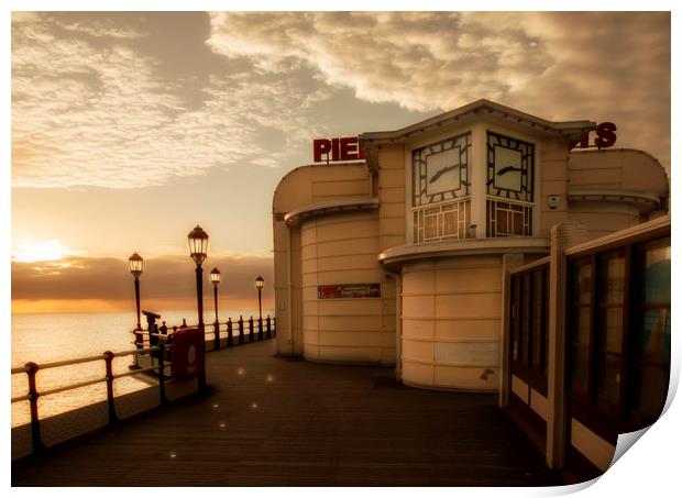 Worthing Pier Dawn Print by Clive Eariss