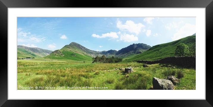 Beautiful Buttermere. Framed Mounted Print by Phil Wilson