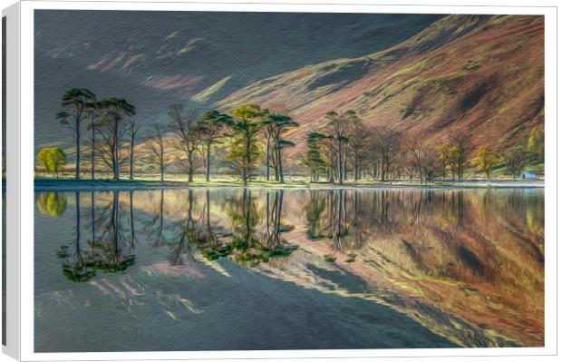 Buttermere Pines Canvas Print by Paul Andrews