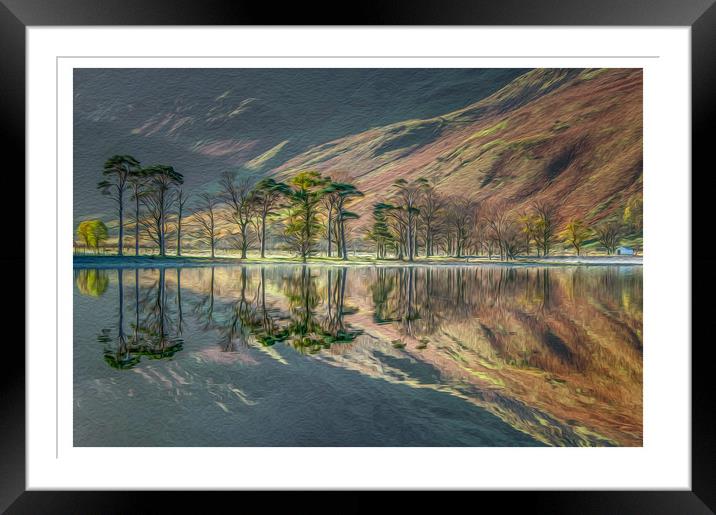 Buttermere Pines Framed Mounted Print by Paul Andrews