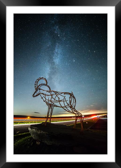 Milky Way and the Goat Framed Mounted Print by Pete Collins