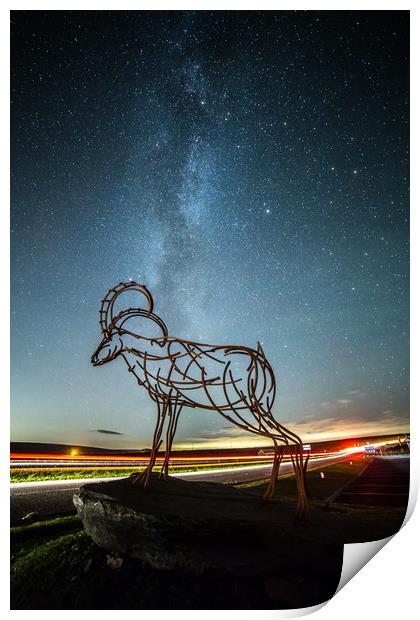 Milky Way and the Goat Print by Pete Collins