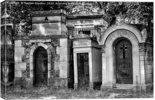 Eternal Rest - Pere Lachaise Cemetery #2 Canvas Print by Stephen Stookey