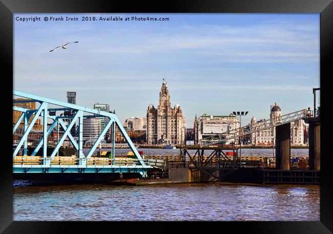 Liverpool 3 Graces thro' the Stena Line Terminal Framed Print by Frank Irwin