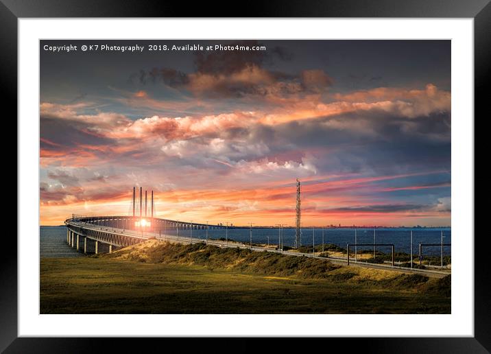 The Oresund Link Framed Mounted Print by K7 Photography