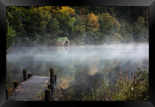 Early morning mist by the Old Boathouse  Framed Print by George Robertson