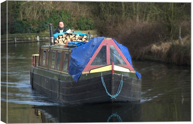 Narrowboat Canvas Print by Chris Day