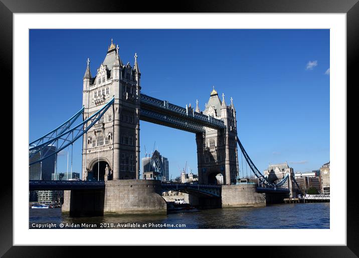 Tower Bridge, London, England   Framed Mounted Print by Aidan Moran