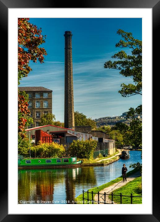 Industrial Heritage: Slaithwaite's Huddersfield Ca Framed Mounted Print by Steven Dale