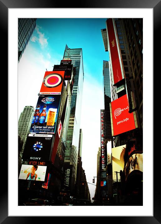 Times Square New York City America USA Framed Mounted Print by Andy Evans Photos