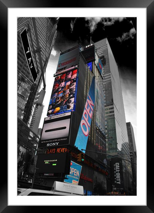 Times Square New York City America USA Framed Mounted Print by Andy Evans Photos