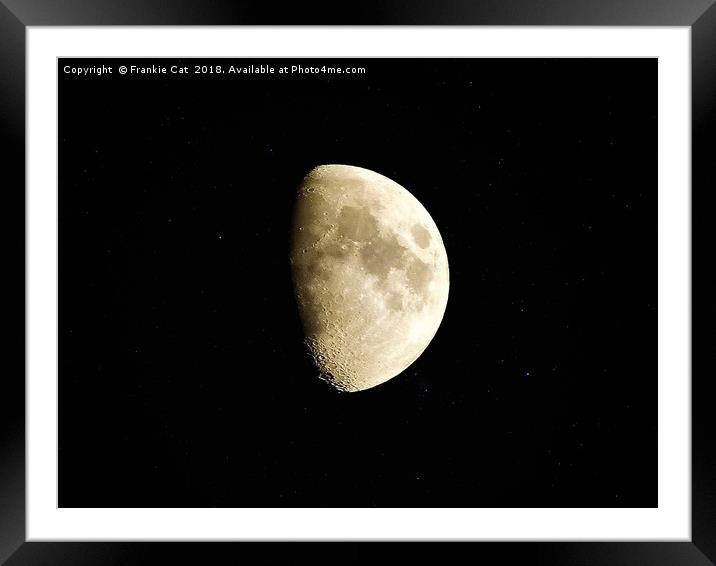 Half Moon Framed Mounted Print by Frankie Cat