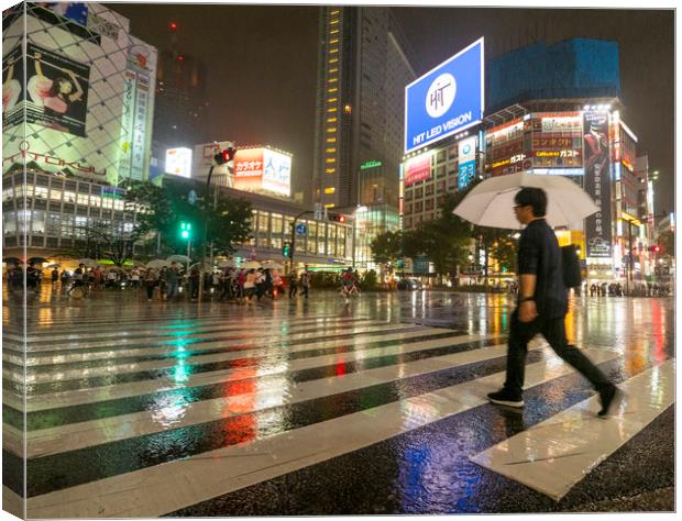  Shibuya Crossing Japan Canvas Print by Clive Eariss