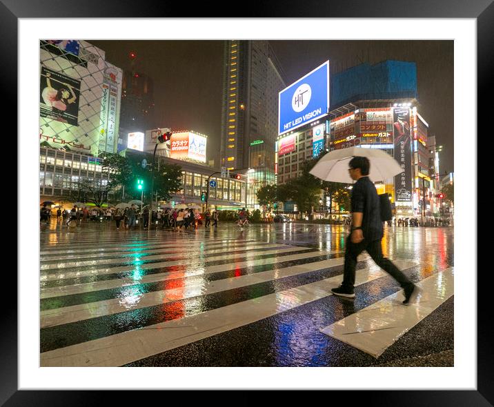  Shibuya Crossing Japan Framed Mounted Print by Clive Eariss