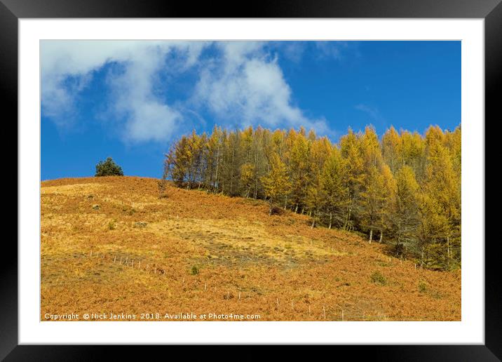Autumn in the Rhondda Framed Mounted Print by Nick Jenkins