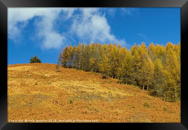 Autumn in the Rhondda Framed Print by Nick Jenkins