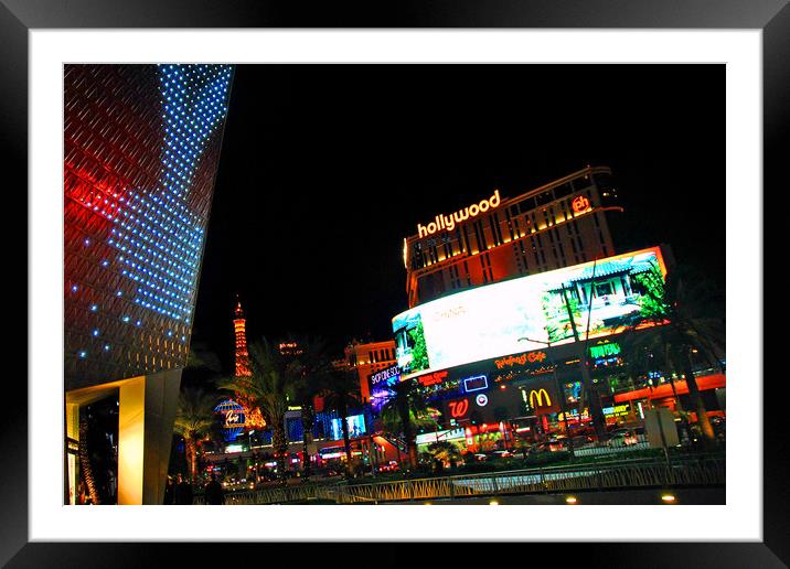 Planet Hollywood Las Vegas America USA Framed Mounted Print by Andy Evans Photos