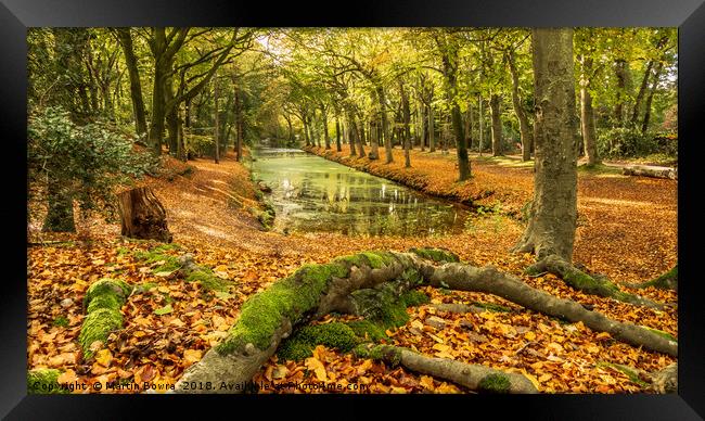 An Autumn landscape scene Framed Print by Martin Bowra