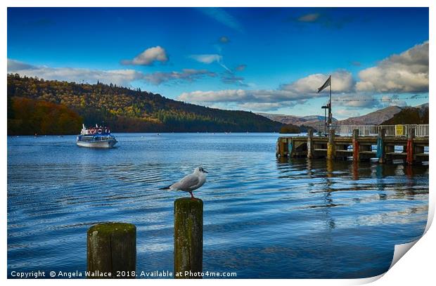 Windermere Pier Print by Angela Wallace