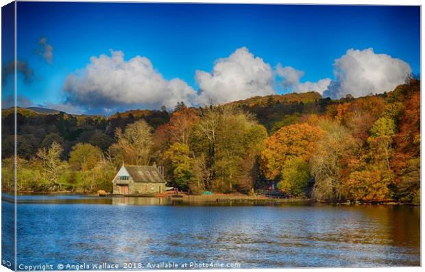 Windermere Boat House Canvas Print by Angela Wallace