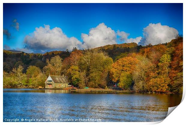 Windermere Boat House Print by Angela Wallace