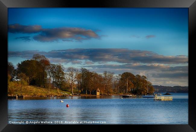 View of Lake Windermere Framed Print by Angela Wallace