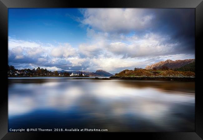 Storm clouds over Plockton Framed Print by Phill Thornton
