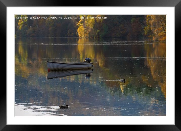 Autumn Reflections Framed Mounted Print by ALBA PHOTOGRAPHY