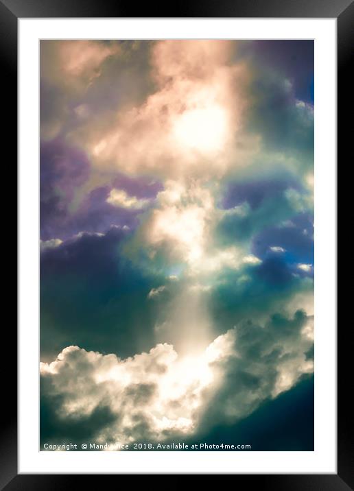 Dawns first sun ray Framed Mounted Print by Mandy Rice