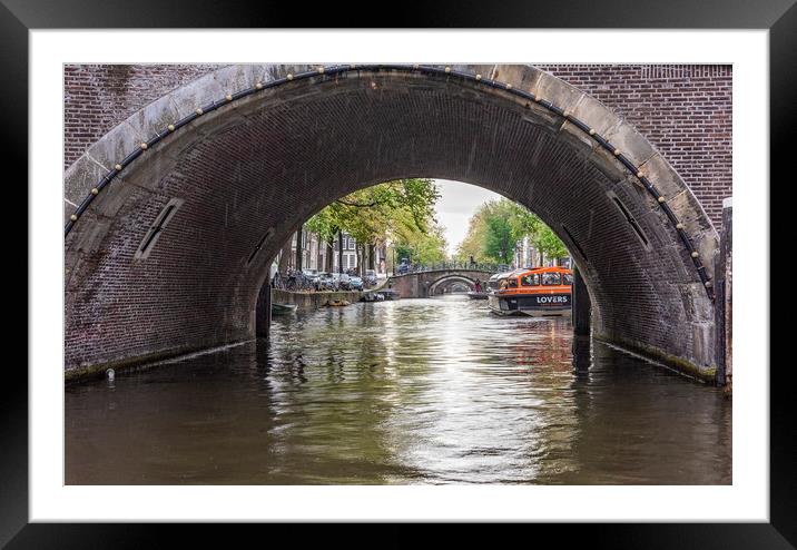 The Seven Bridge Canal, Amsterdam Framed Mounted Print by Graham Custance