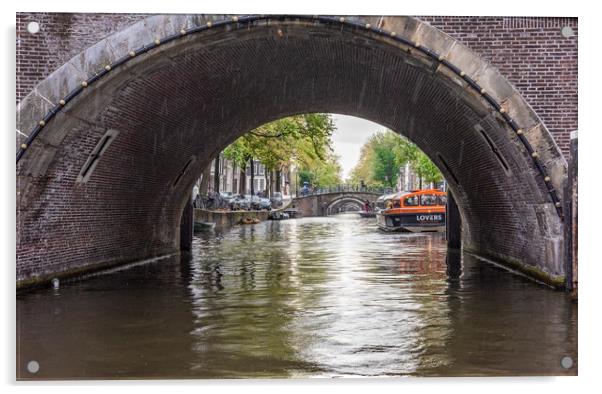 The Seven Bridge Canal, Amsterdam Acrylic by Graham Custance