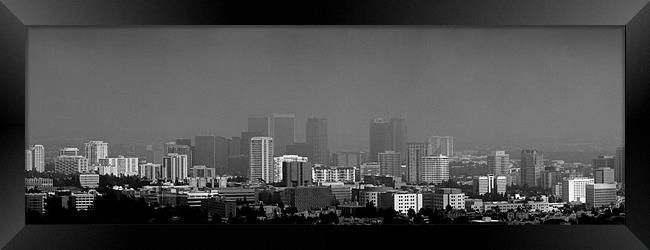 Los Angeles Downtown Framed Print by Dave Livsey