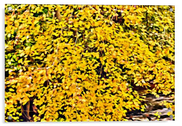 Field of Yellow Acrylic by Darryl Brooks