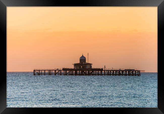 Sunset Herne Bay Pier Framed Print by Robin Lee