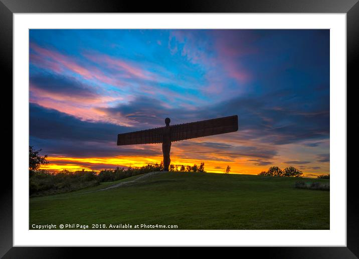 Angel of the North Framed Mounted Print by Phil Page