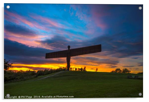 Angel of the North Acrylic by Phil Page