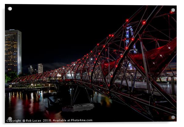 Singapore Helix Bridge Acrylic by Rob Lucas