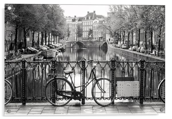 Amsterdam in Black & White Acrylic by Graham Custance