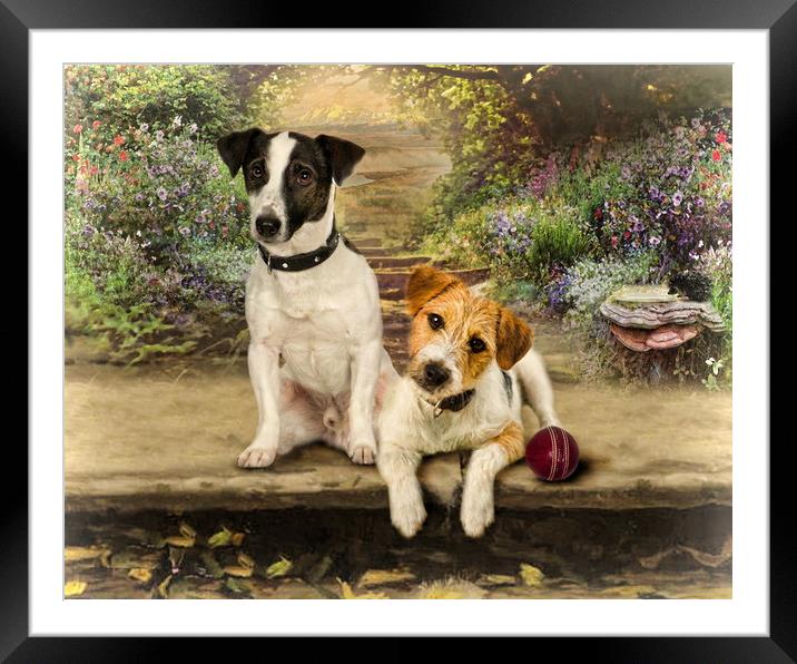 Scruffy and Slim Framed Mounted Print by Trudi Simmonds