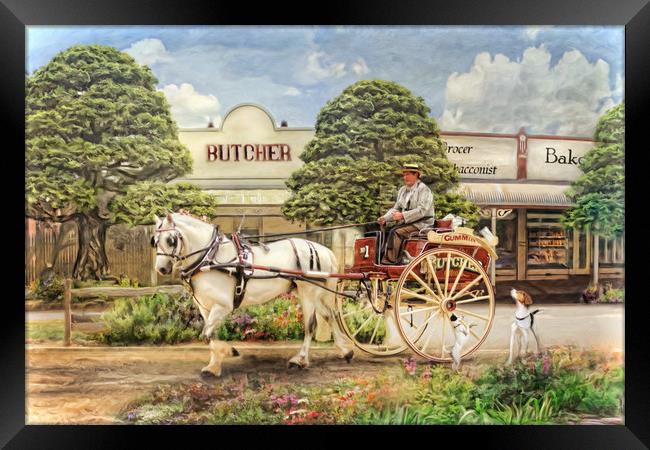 The Butchers Cart Framed Print by Trudi Simmonds