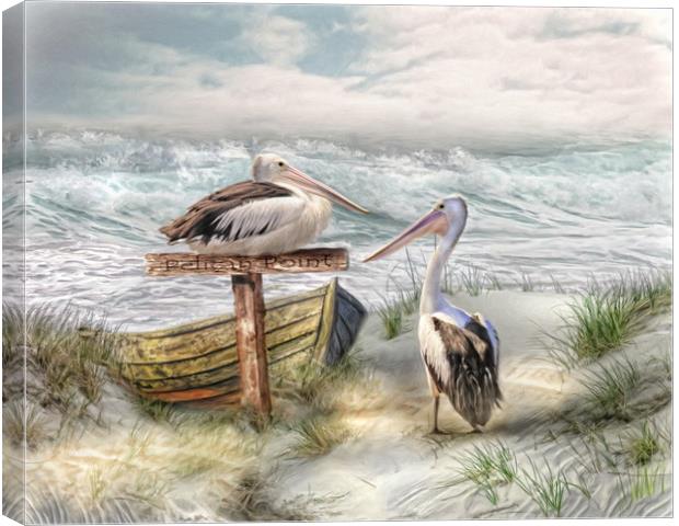Pelican Point Canvas Print by Trudi Simmonds