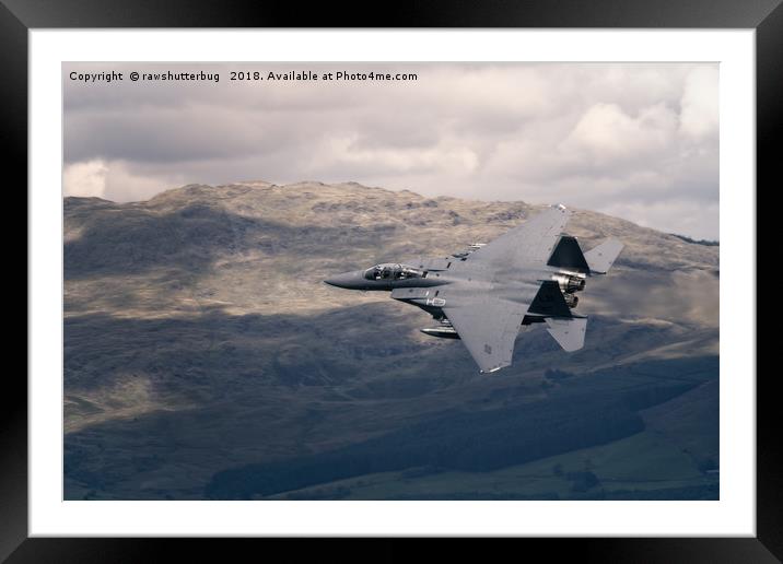 Thundering F-15 Soars over Mach Loop Framed Mounted Print by rawshutterbug 
