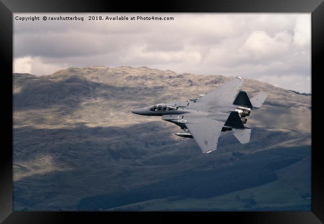 Thundering F-15 Soars over Mach Loop Framed Print by rawshutterbug 