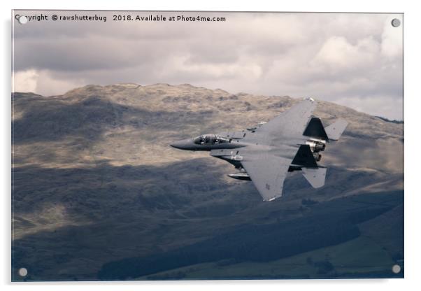 Thundering F-15 Soars over Mach Loop Acrylic by rawshutterbug 